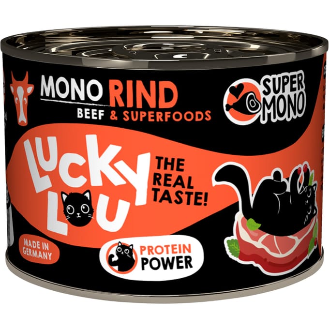 Dubbelpak: 2x200g Lucky Lou SuperMono Rund natvoer voor katten