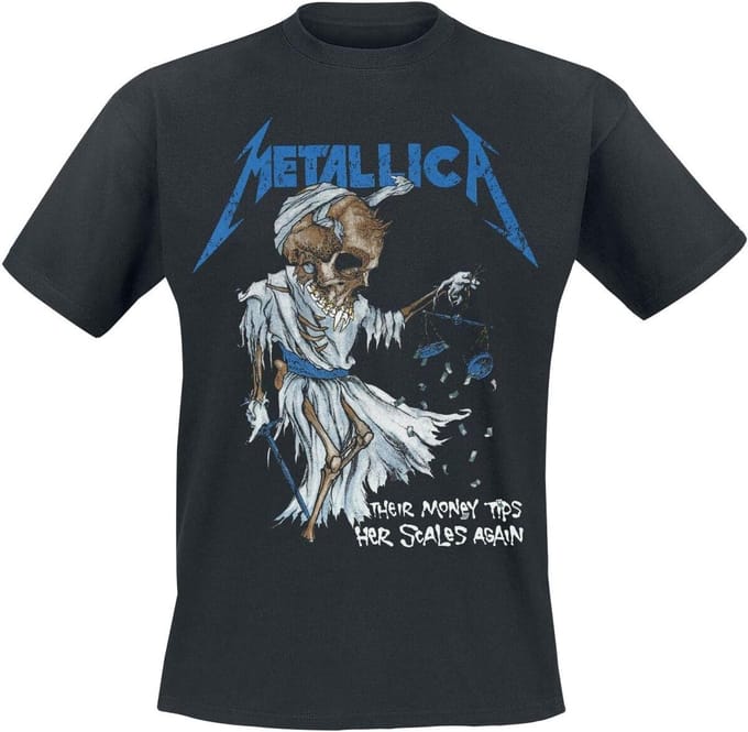Zwart T-shirt met Tip Scales voor Muziekliefhebbers