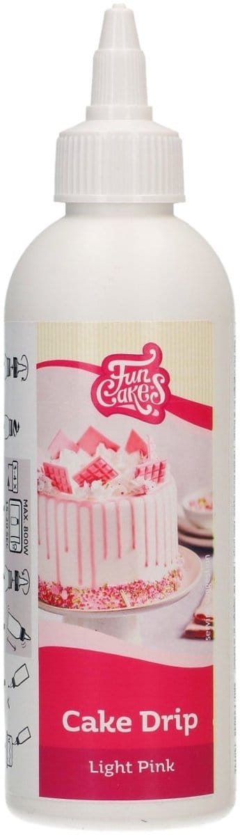 FunCakes Cake Drip - Lichtroze - 180 g - Drip Cake Decoratie - Knijpfles
