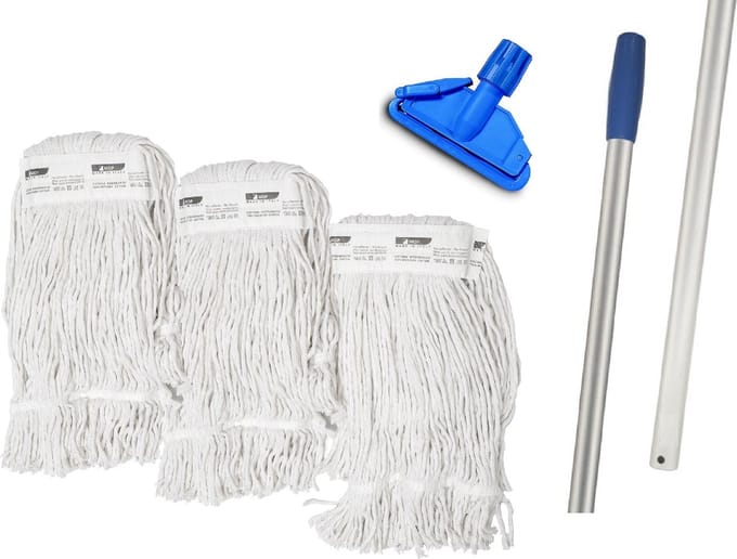 MAUS Dweil set compleet - aluminium dweilstok - 3 moppen