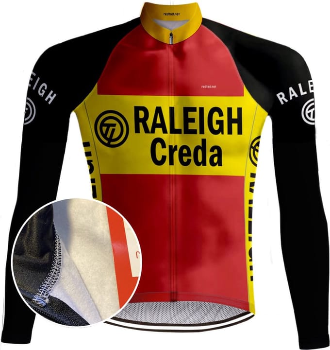 Retro Winter Wielerjack TI-Raleigh( FLEECE) - REDTED - M