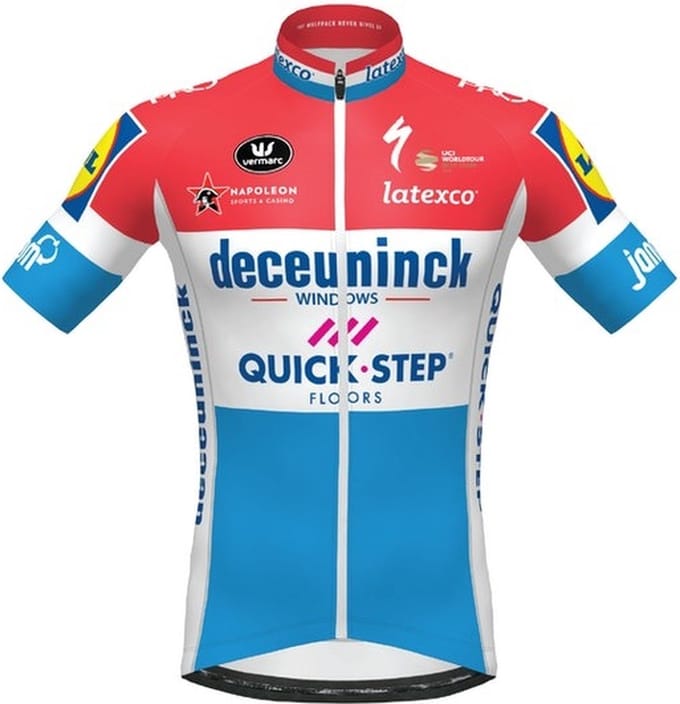 DECEUNINCK QUICK-STEP 2020 KAMPIOEN LUXUMBURG KORTE MOUWEN AERO SP.L Maat S