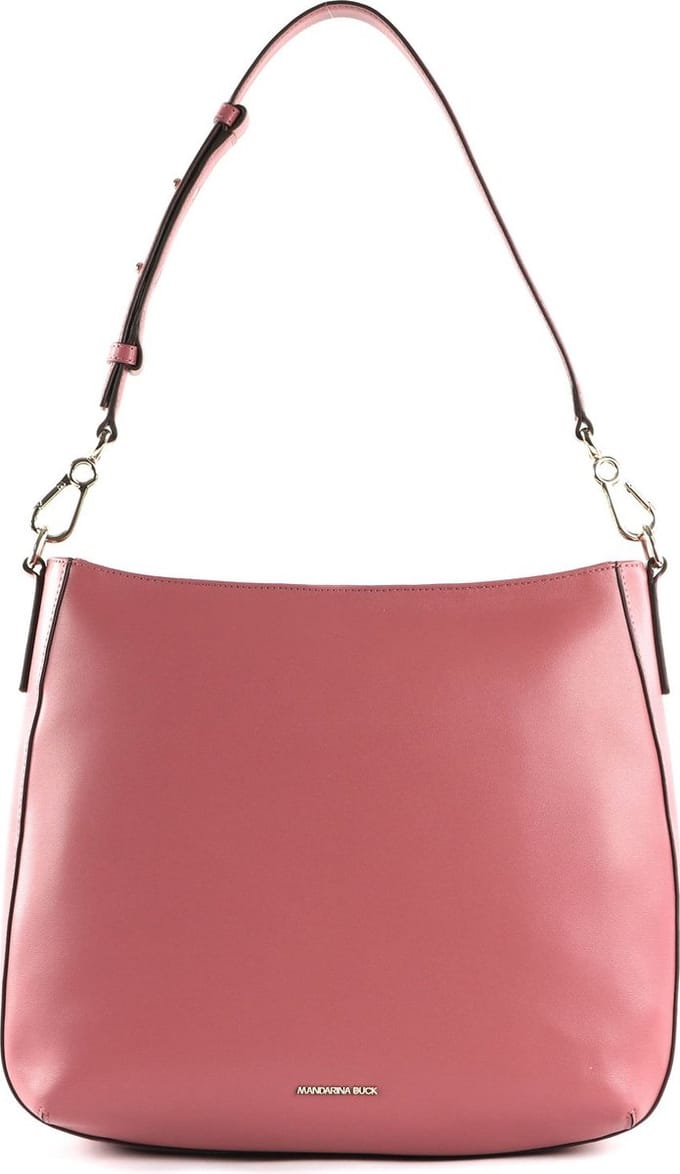 MANDARINA DUCK Leren Schoudertas Luna Hobo Blush Roze