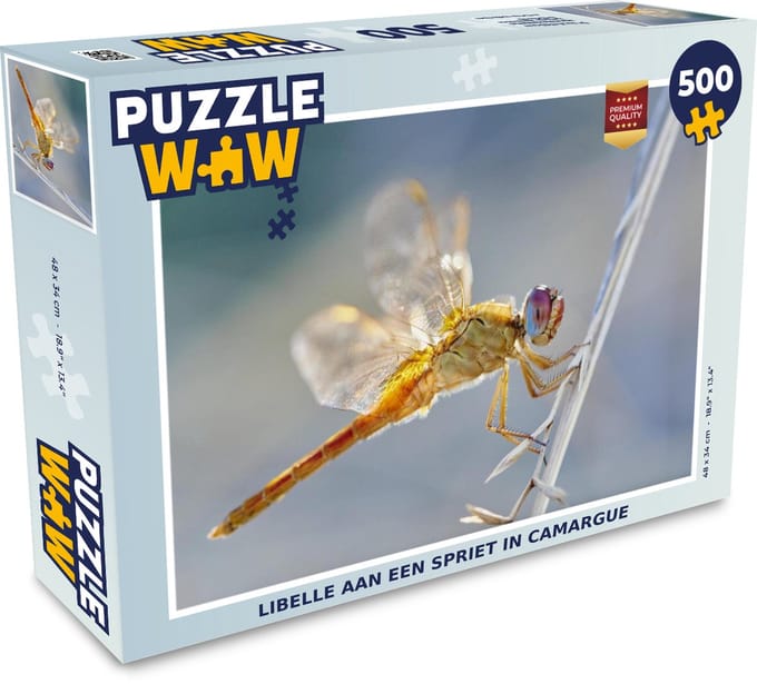 Puzzel Libelle aan een spriet in Camargue - Legpuzzel - Puzzel 500 stukjes