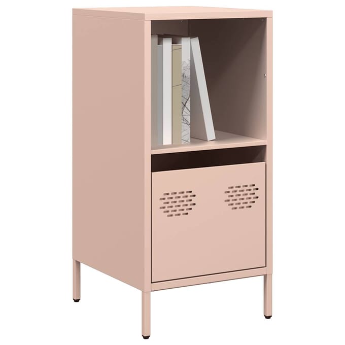 vidaXL - Dressoir - 35x39x73,5 - cm - koudgewalst - staal - roze