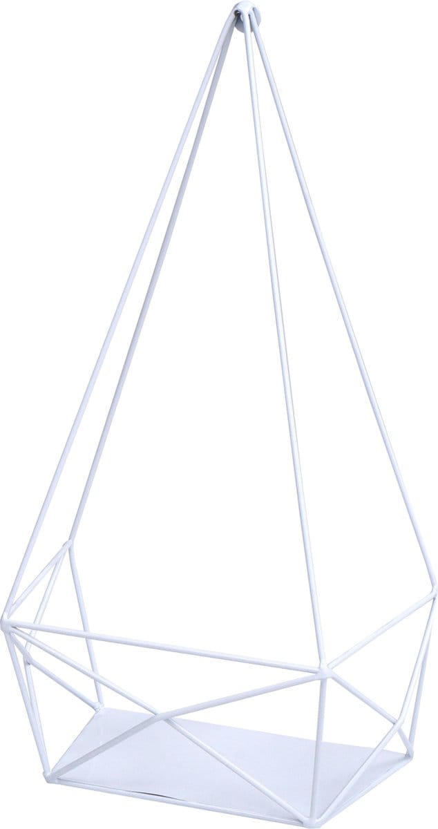 Wandplank MCW-K79, hangplank Decoratieve plank Keukenplank Legplank, metaal 44x23x11cm ~ wit