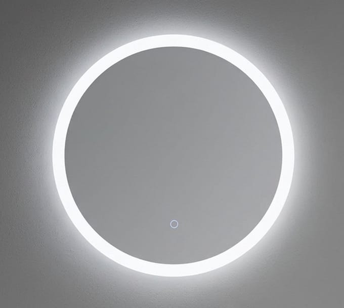 LINEA UNO - Soryn 80 x 80 - Frameloos - Spiegel - Rond - LED-verlichting (dimbaar) - Anti-condens - 301697
