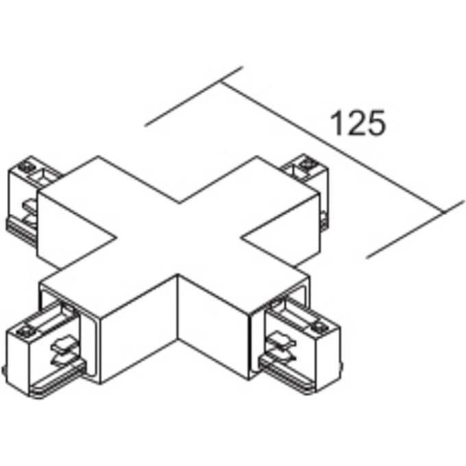 Ivela X-connector LKM DALI, zwart, 3-fasen, kunststof