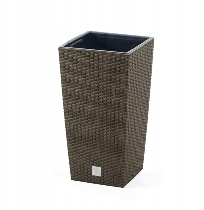 Rat Square ECO Houten Pot Koffie 24cm - Stijlvol & Praktisch