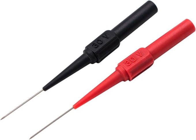 2 stuks 30V Auto Tip Probes Diagnostic Tools Multimeter Test Lead Extention Terug Piercing Naald Autotools Automotive Kit Machine