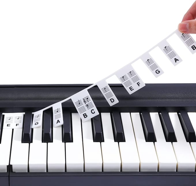 Verwijderbare piano- en keyboardlabels 88 toetsen