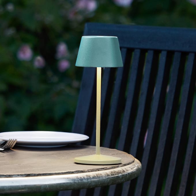 LOOM DESIGN LED tafellamp op accu Modi Micro, IP65, groen