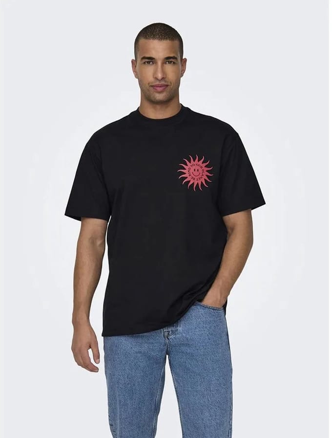ONLY&SONS - ONSLAYNE LIFE RLX PLANET SS TEE - Heren - T-shirts
