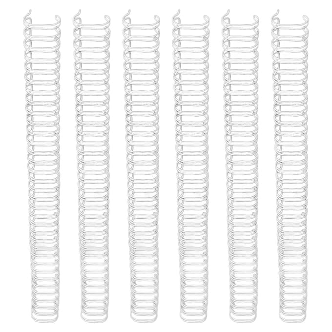 100 STUKS A4 Binddraad 12 inch Diameter 34 Dubbele Lus 3:1 Steek IJzerdraad met Nylon Coating Bindrug white