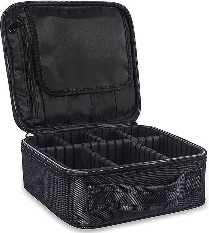 Professionele make-up tas zwart 26x23x9cm voor creatief gebruik
