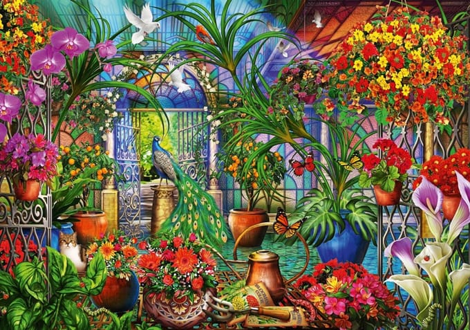 Bluebird Puzzle legpuzzel Tropical Green House - 2000 stukjes.