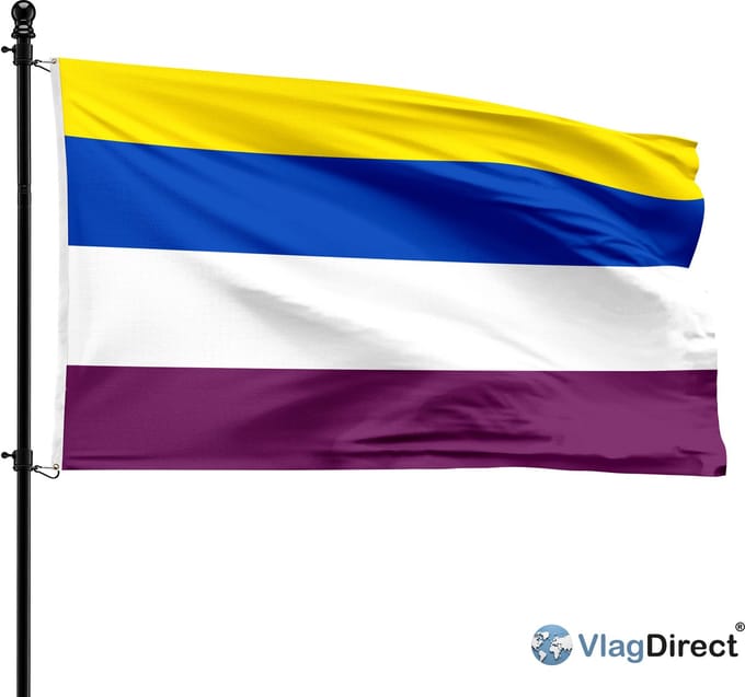Gemeente Montigny-le-Tilleul vlag - 90 x 150 cm.