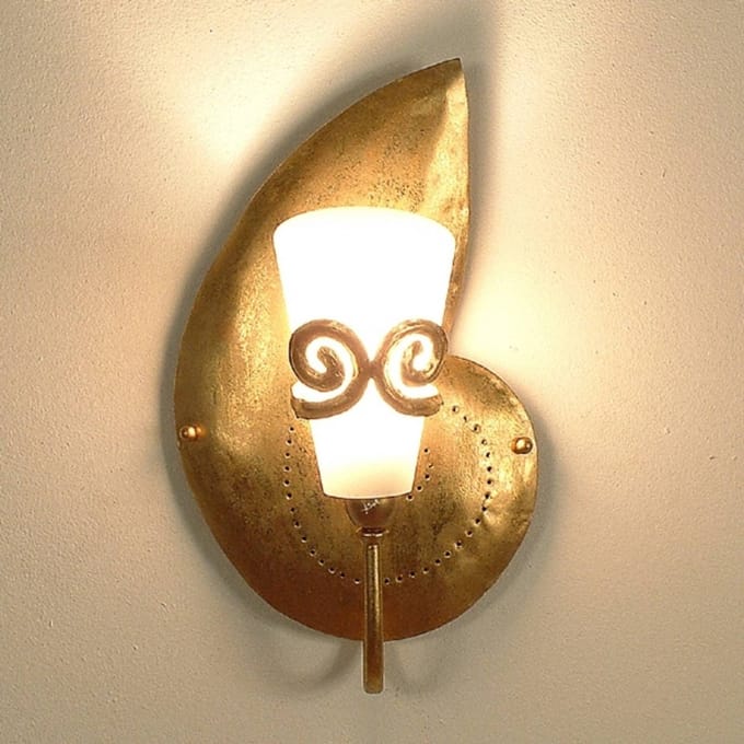 Holländer Rifugio wandlamp, gebogen links