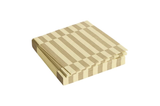 HAY Patroonverpakking van 20 servetten - cream and sand pillar stripe - Lunch