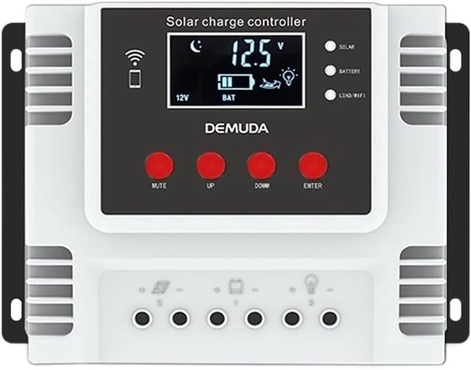 Zonne Laadregelaar - Solar Controller - Straatverlichting Laden - Intelligente Opladen - 40A - Grijs