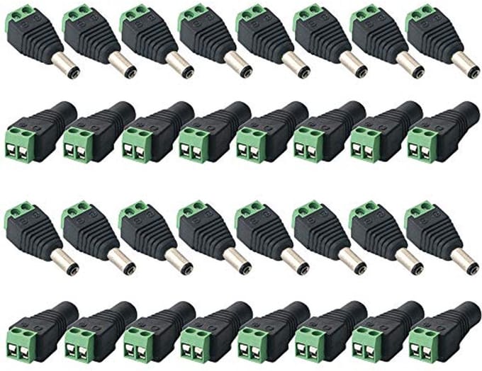 Premium DC Stekkerverbinders voor CCTV en LED-strip - 16 Paar