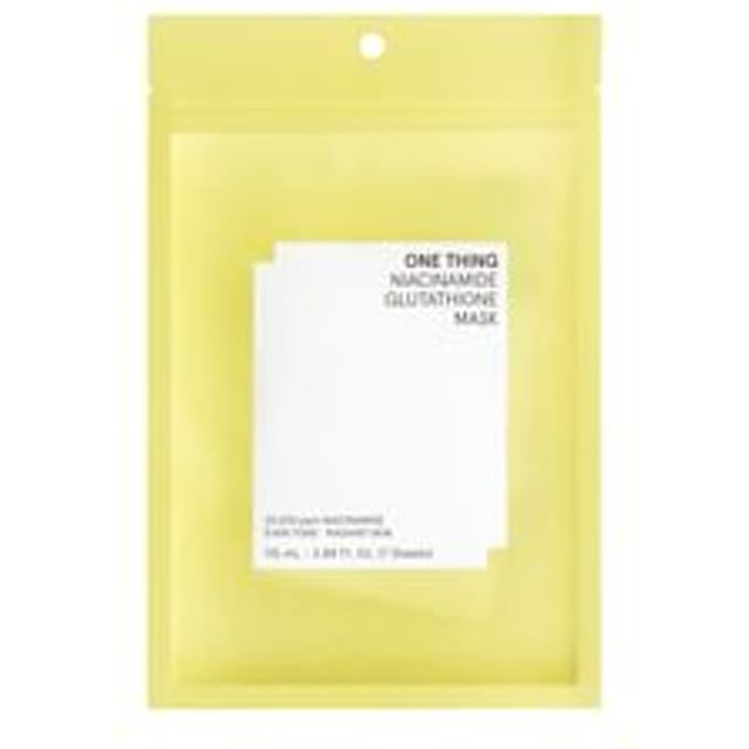 One Thing, Masque Beauté Niacinamide Glutathion, 7 feuilles, 115 ml (3,88 oz liq) white