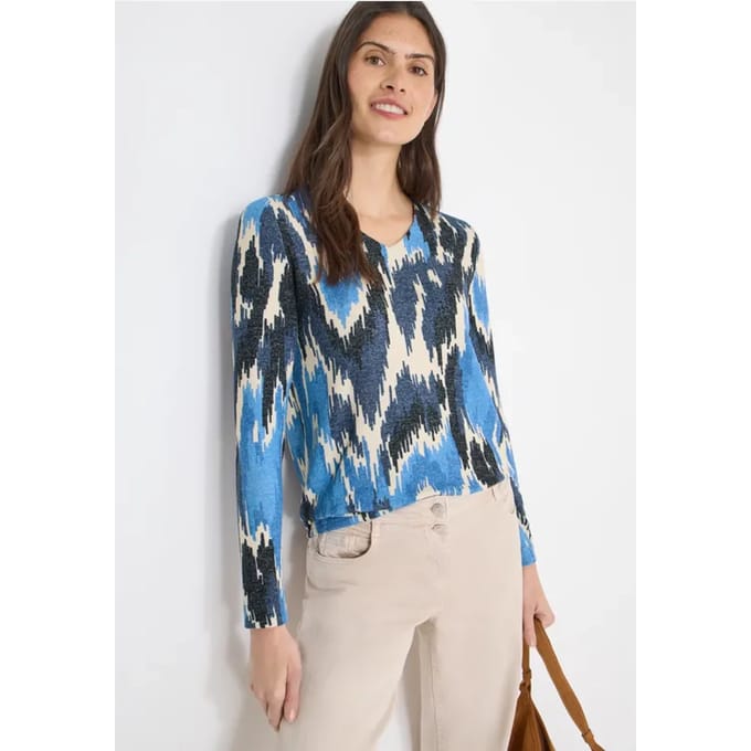 Cecil Top 324651 blue melange