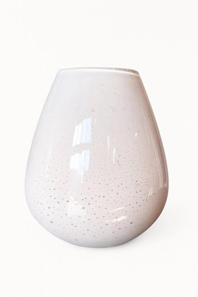 Vaas Riana | Small | Ivory | Mondgeblazen glas | Ø18 x H20 cm