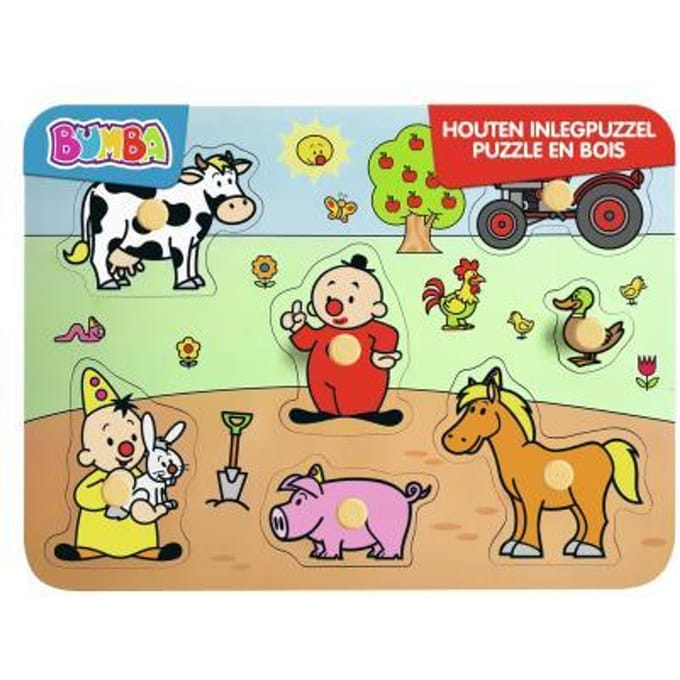 Studio 100 Bumba houten inlegpuzzel boerderij Houten puzzels Houten speelgoed