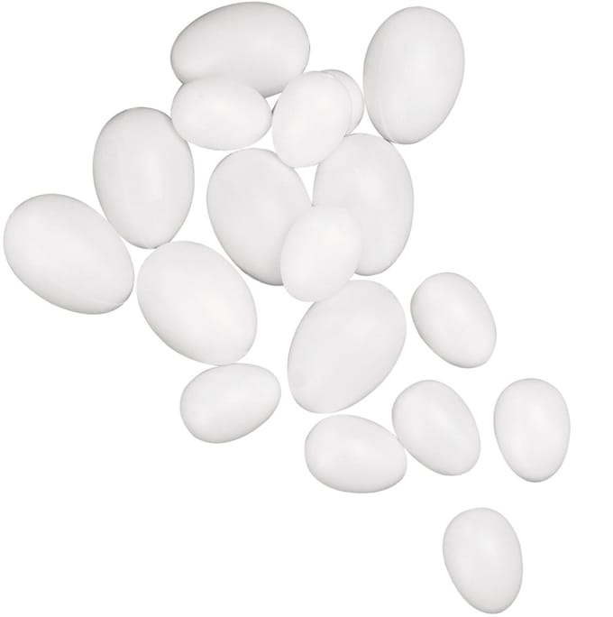 Plastic eieren - 100x - wit - 4,5 cm - Paasdecoratie - paaseieren