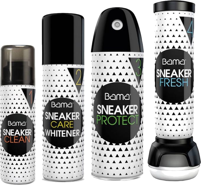 Bama sneaker care set | cleaner | whitener| freshener | set van 4