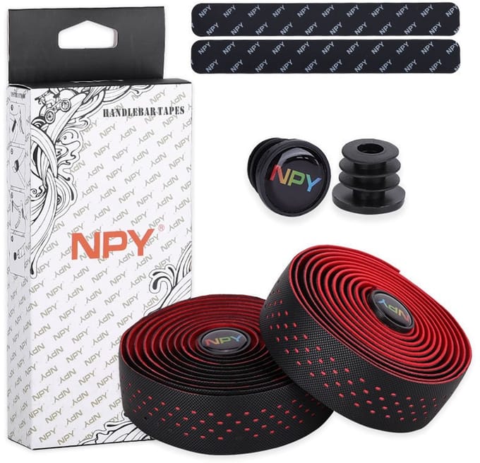 Cloudy - Stuurtape - Stuurlint - Antislip - PU+eva - Lengte: 200cm x 3cm x 3mm - Rood