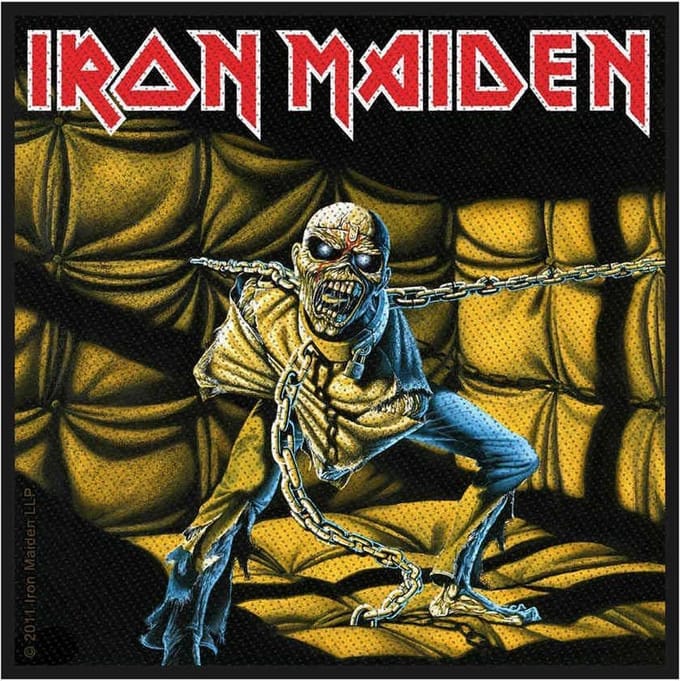 Iron Maiden Piece Of Mind Logo Standard Woven Patch Embleem Multicolor