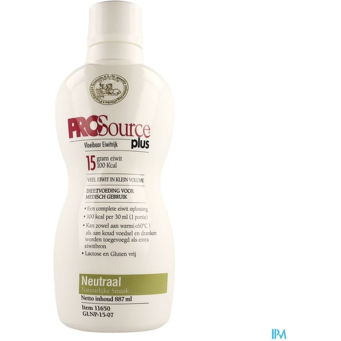 Prosource Plus Neutraal 15g Eiwit/30ml Fl 887ml