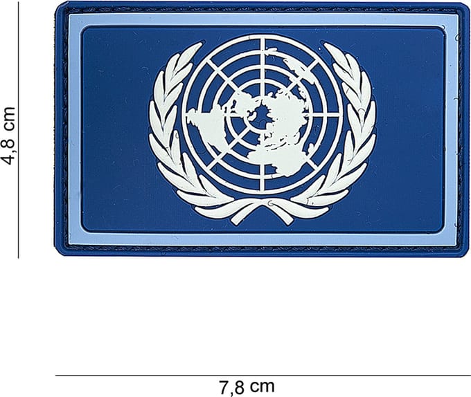 101 Inc Embleem 3D Pvc Verenigde Naties Blauw 16088
