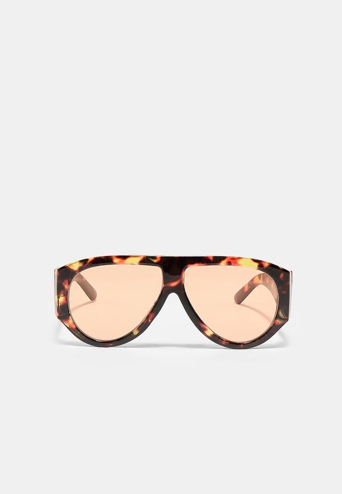 Stradivarius Zonnebril met schildpadmotief  Oranje OS
