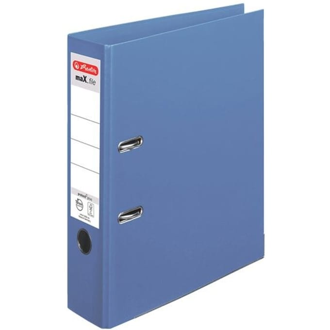 herlitz ordner maX.file protect plus, A4, rugbreedte 80 mm, blauw
