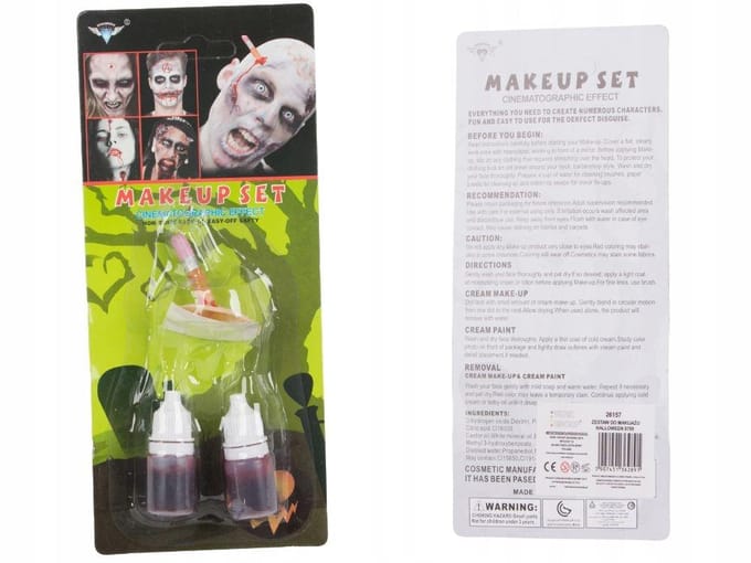 Halloween Make-up Set - Nepwond - Nepbloed - Potloodwond - Horror