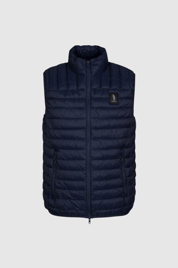 man vest marine blauw