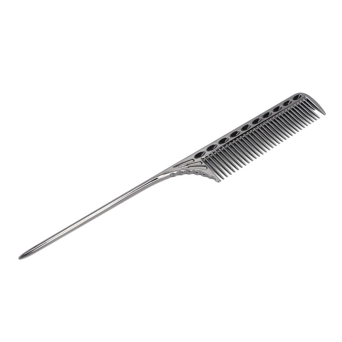 Professionele Rattenstaart Kam Salon Kappers Styling Kam Kapper Aluminium Metalen Kam Zwart zilver