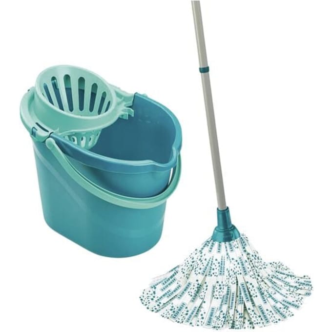 Leifheit Classic mop set complete set - incl. emmer 12 liter - turquoise