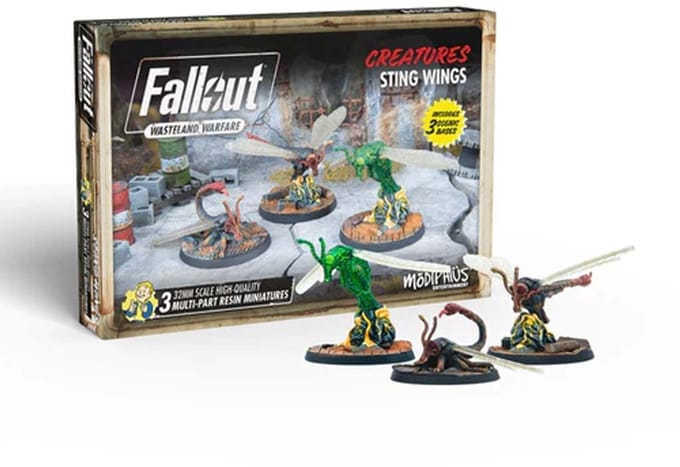 Fallout: Wasteland Warfare - Creatures: Stingwings - Uitbreiding - Modiphius Entertainment - Ongeschilderd