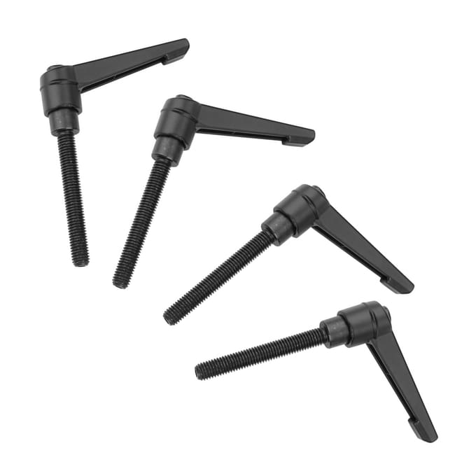 4 STKS Metalen Machineknoppen Verstelbare Bevestigingshandgreep M6 Buitendraad (60 mm)