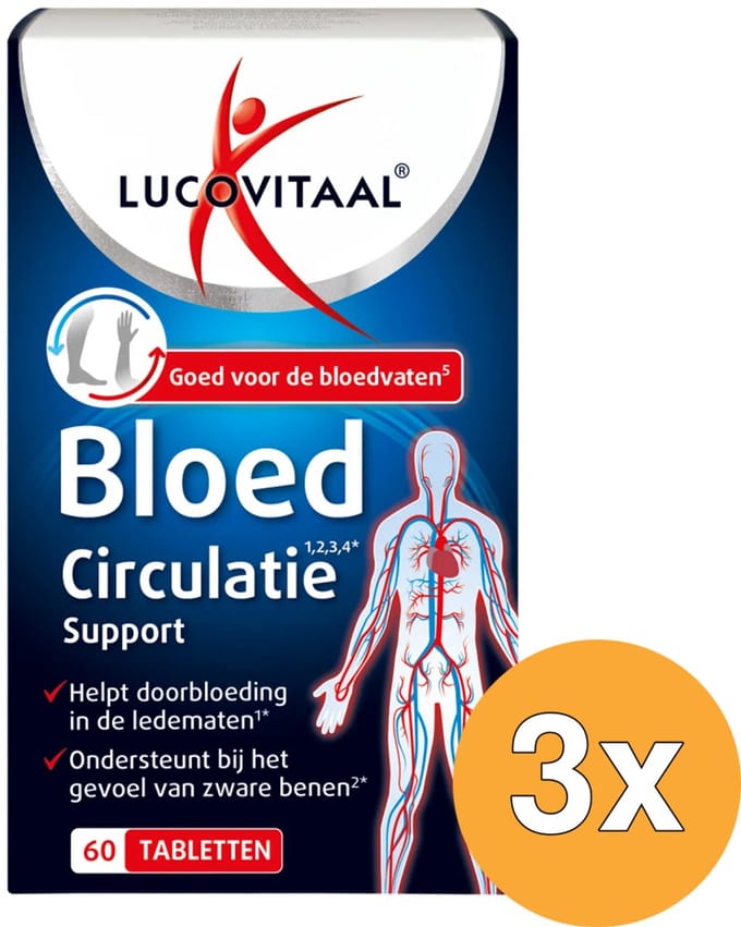 3x Lucovitaal Bloedcirculatie Support (60 tabletten)