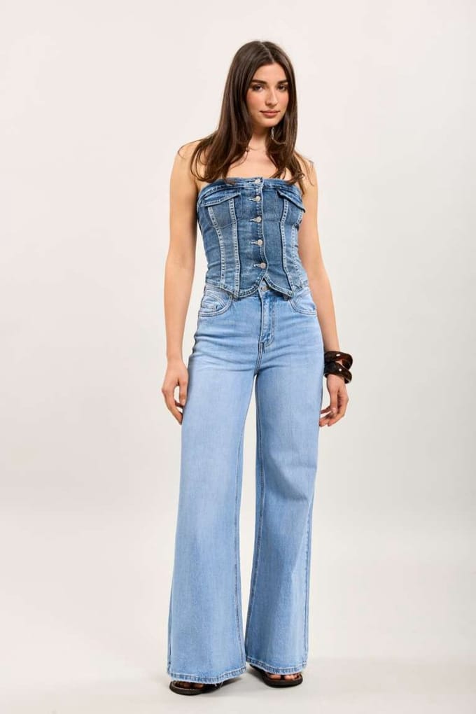 Toxik3 - Monica wide leg jeans light