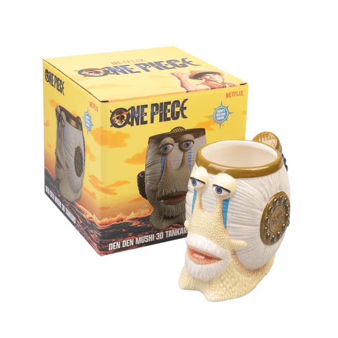 Grupo Erik One Piece 3D Bierpul 800 ml - Den Den Mushi Merch, Manga Cadeaus | Bierpul 800 ml, Grote Beker, Leuke Bekers | Biercadeaus voor Heren & Dames, One Piece Anime Cadeaus