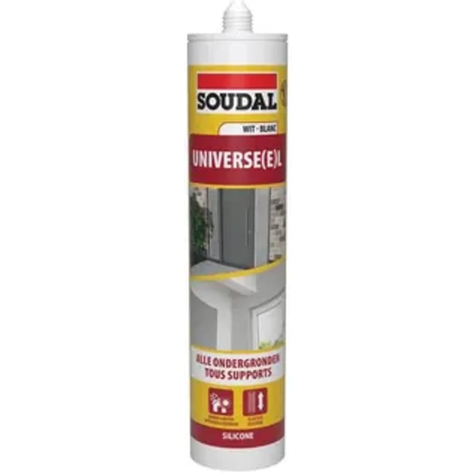Soudal Voegkit Silicone Universeel Wit 300 Ml