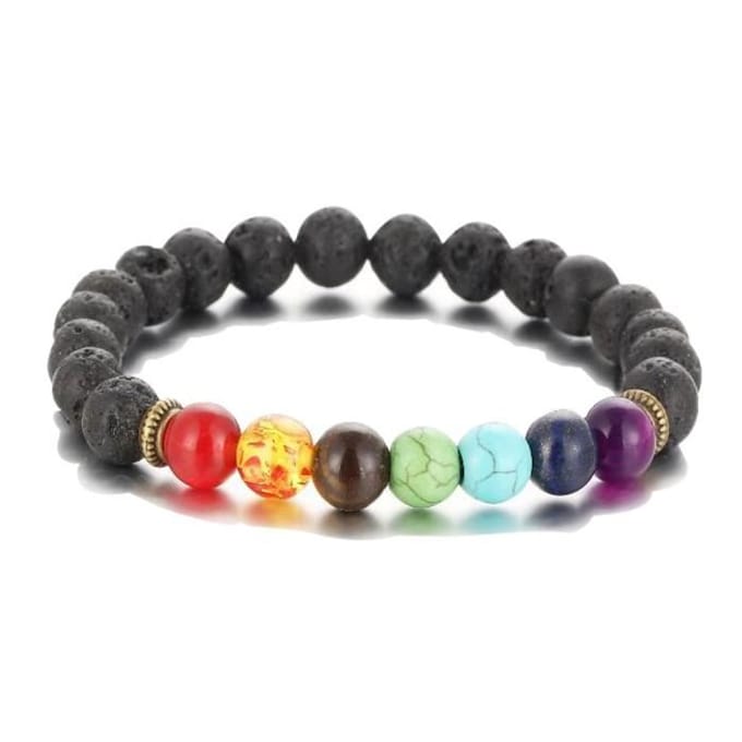 Bracelet - Chakra - Guérison - Pierre naturelle - 8mm - 19cm - Mixte