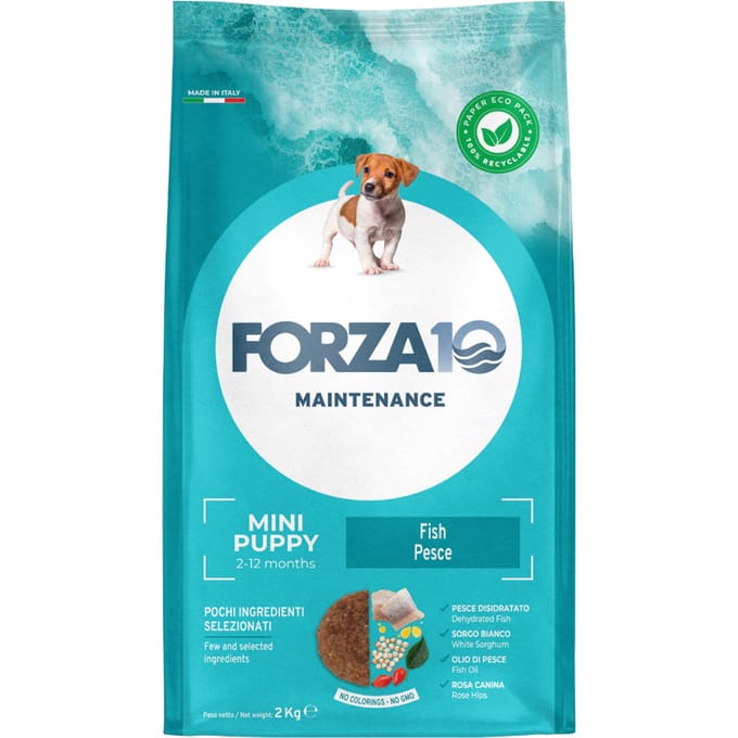 3x2kg Forza 10 Mini Puppy mit Fisch Hundefutter trocken