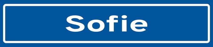 Fotofabriek Straatnaambord Sofie | Straatnaambord met naam | Cadeau Sofie